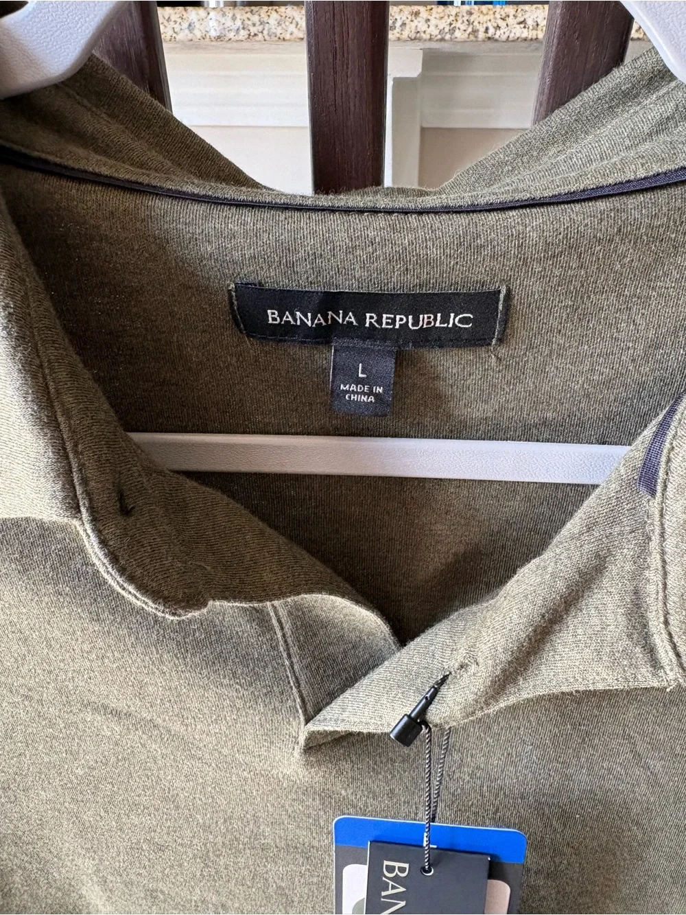 NWT Banana Republic Men's Olive Polo Shirt with Tag